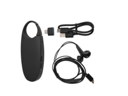 Aetheria gravadora de Voz Ativa com Cancelamento de Ruído Ai Magnética 70h 64gb Mp3 Player Usb C