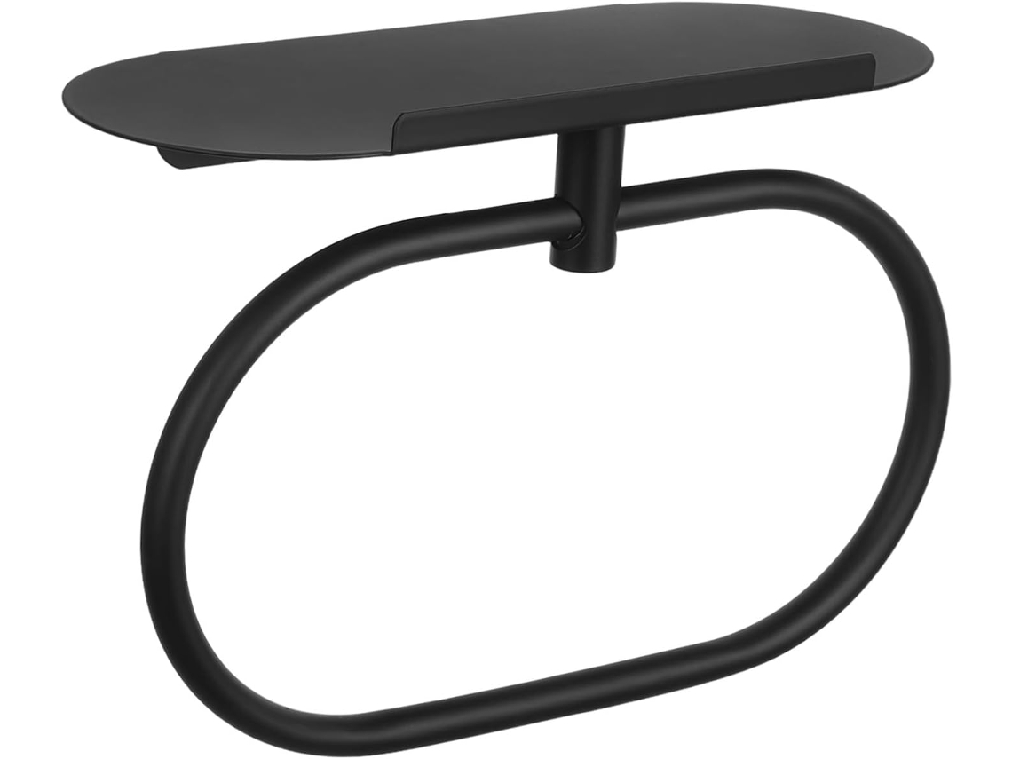 Suporte De Toalha Em Aço Inoxidável Com Prateleira Integrada, Para Montagem Na Parede.