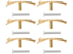 Hemoton Conjunto De 6-puxadores Em Latão Com Formato Para Armários Puxadores Decorativos Dourado Antigo Decoração Casa