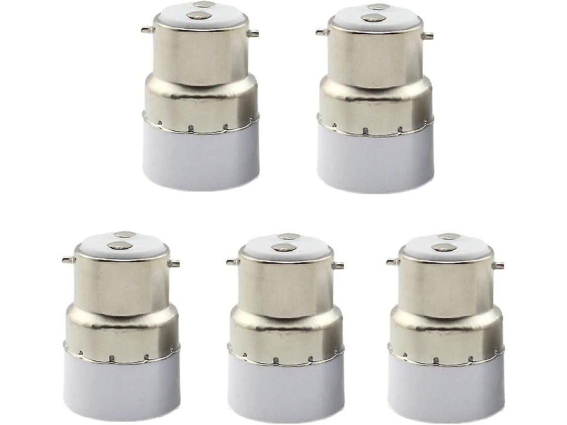 5 Adaptadores De Soquete B22 Para E14, Com Interruptor, Para Luminárias