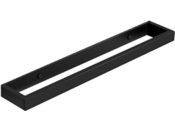 Suporte Para Toalha De Banheiro 30cm Com Argola, Trilho Preto Em Aço Inoxidável Para Montagem Na Parede, Ideal Para