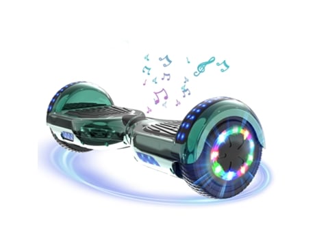HITWAY Hoverboard 6.5'' com Bluetooth, Luzes LED - Verde