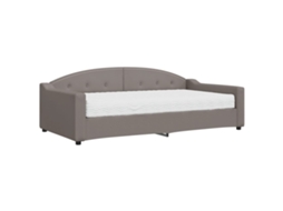 Sofá cama com colchão 100x200 cm tecido cinzento acastanhado MAISON EXCLUSIVE