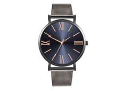Reloj De Moda Para Parejas Con Correa De Malla Dial Redondo Cuarzo Unisex