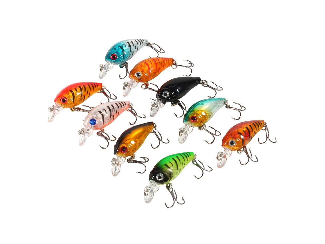 Isca de Pesca Plástica 9pcs Bait 4.5cm 4g