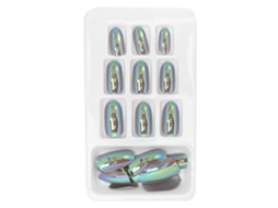24pcs Unhas Falsas De Cobertura Total Coloridas Moda Pronta Para Usar Com 12 Tamanhos Diferentes