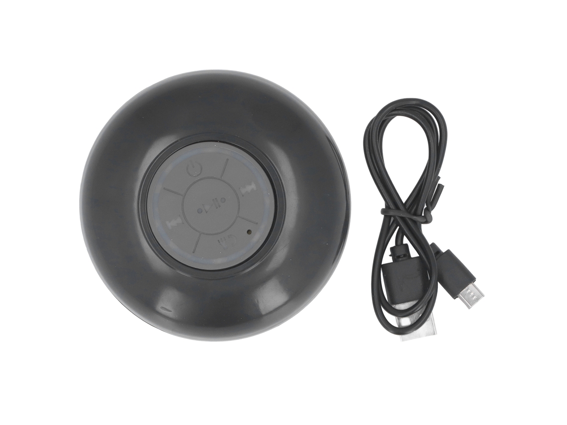Alto falante Sem Fio À Prova Dágua Ipx4 com Capa de Sução Led Portátil para Banho Cozinha Escritório