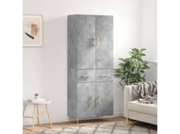 Armario alto 69,5x34x180 cm Derivados de madera Gris Cemento