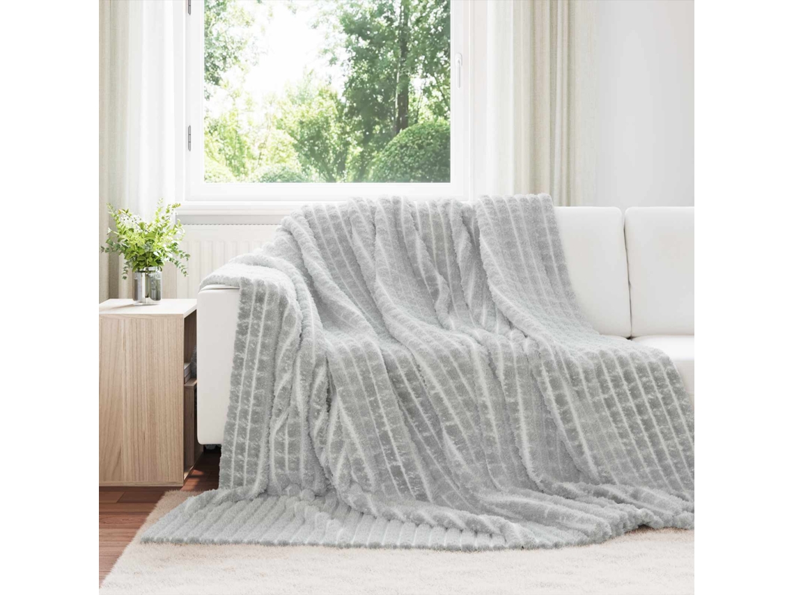 Vidaxl Cobertor Cinzeto 240 X 220 Cm 1.38 Kg Lã