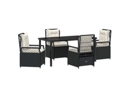 Conjunto Jantar para Jardim 5 Peças Verde Vime Pe MAISON EXCLUSIVE