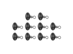 10pcs Engate Deslizante de Pesca Preto