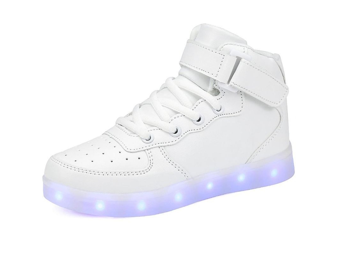 Tênis Para Crianças Com Luzes Led Tênis Para Crianças Meninos E Meninas Antiderrapantes Leve E Respirável 31 Blanco