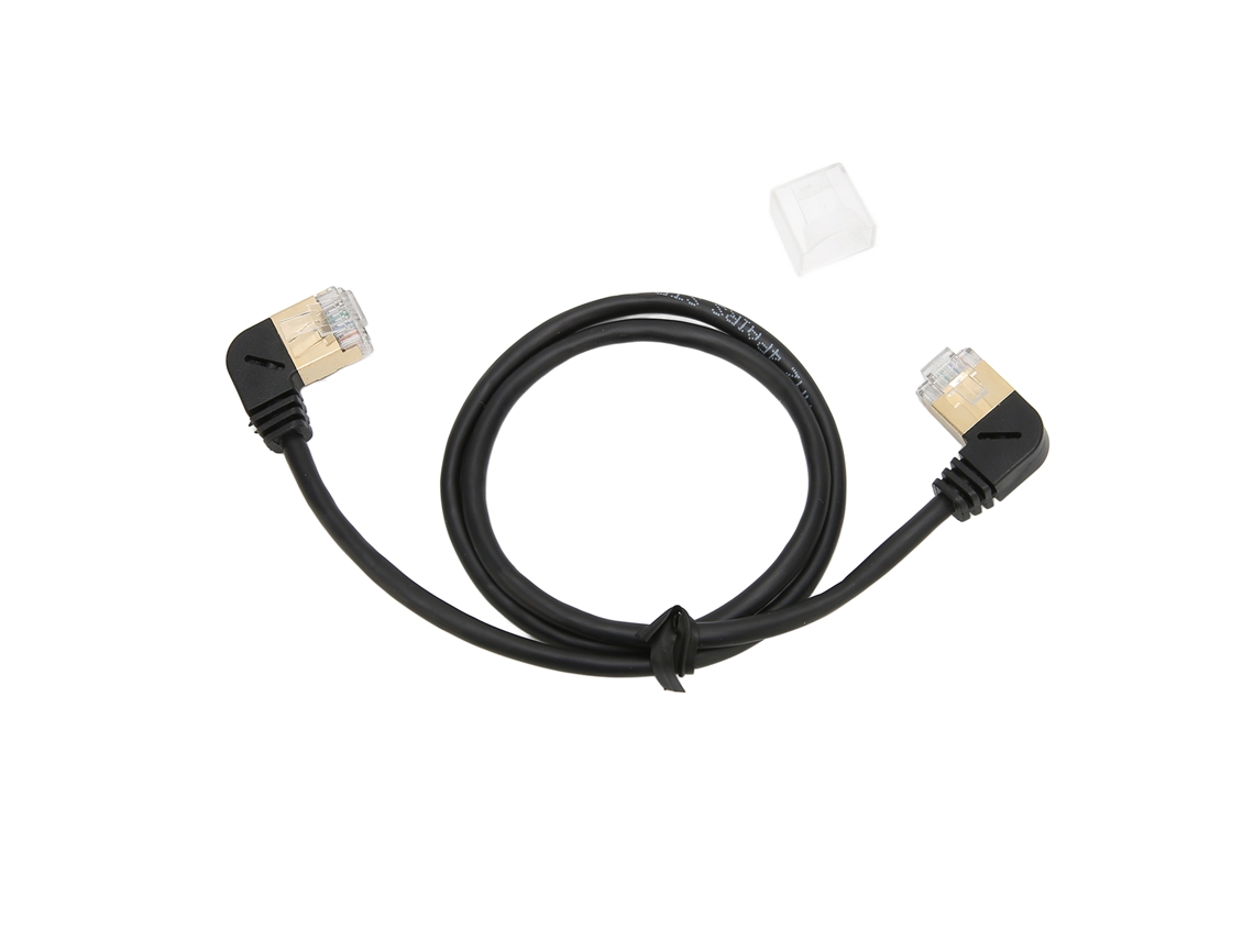 Cabo Ethernet Cat8 Macho para Macho 0,5m Rj45 Cabeça Dourada Od 3,8mm