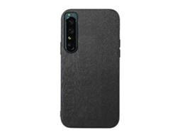 Capa De Celular De Pu Com Textura De Madeira Para Sony Xperia 1 Iv