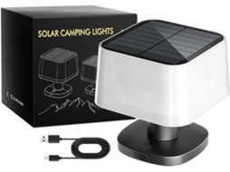 Luminária Solar de Mesa, Lanterna Telescópica Semi Fio Com 3 Níveis Brilhantes