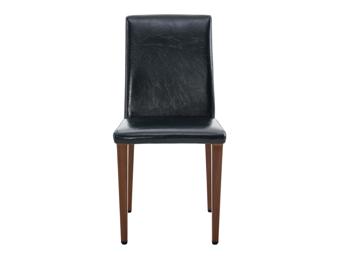 Cadeiras de Jantar Minimalistas em Preto e Nogueira Conjunto de 4 para Salas Modernas com Acabamento Luxuoso PAPRIKA
