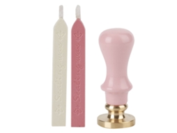 Sello De Cera Antiguo Estilo Retro Eu Mango De Madera Regalo Creativo Rosa Blech 070049