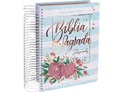 Livro Bíblia Sagrada Jornada Aquarela Azul (Português)