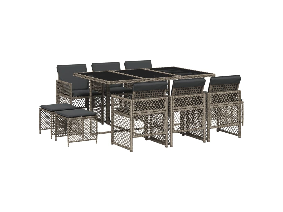 Garden Dining Set, Garden Dining Sets Vidaxl Cinzeto Rattan / Vime (n/a)