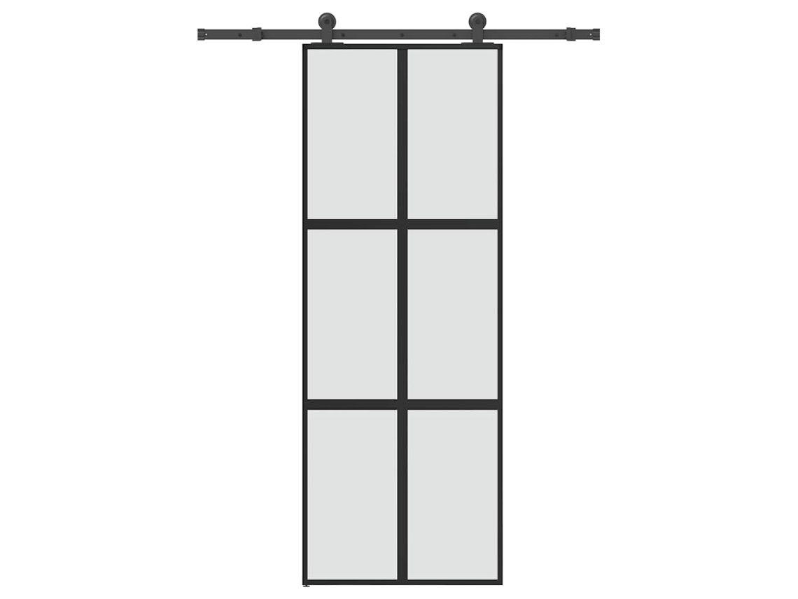 Sliding Door, Sliding Doors Vidaxl Preto Alumínio (76 X 205 Cm (152.5 Cm))