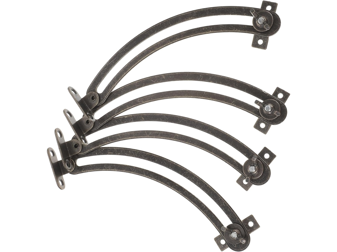 Magiclulu Conjunto De 4 Dobradiças Ajustáveis Com Fechamento Suave, Suporte Em Arco Para Portas De Armário Basculantes E