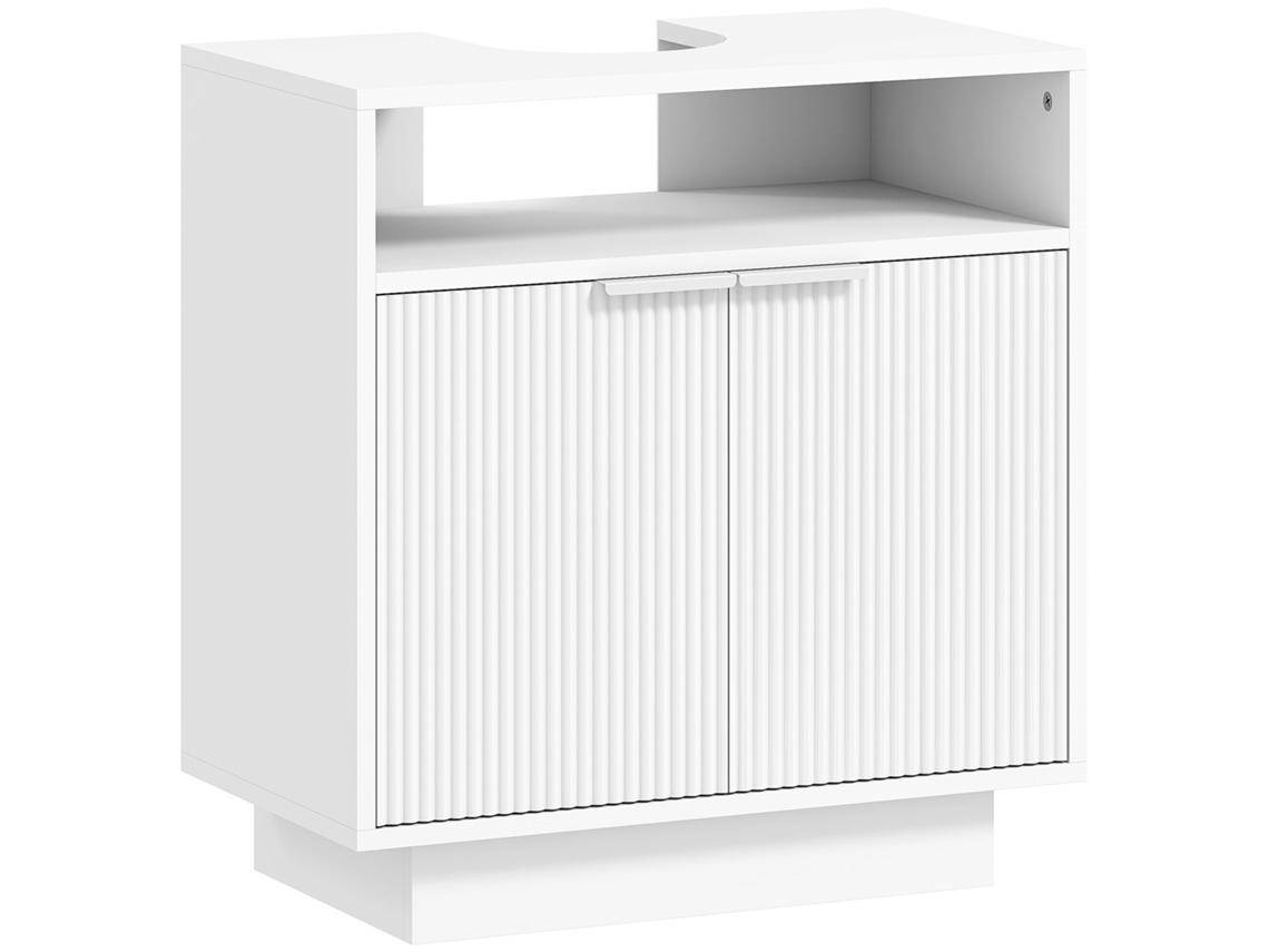 Móvel Lavatório 60x33x63cm Branco com Canaletas