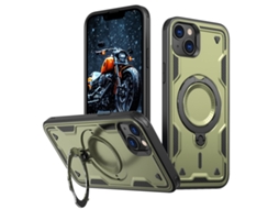 Capa Armor Híbrida Pc Tpu Para Iphone 14 Plus - Suporte De Anel Magsafe