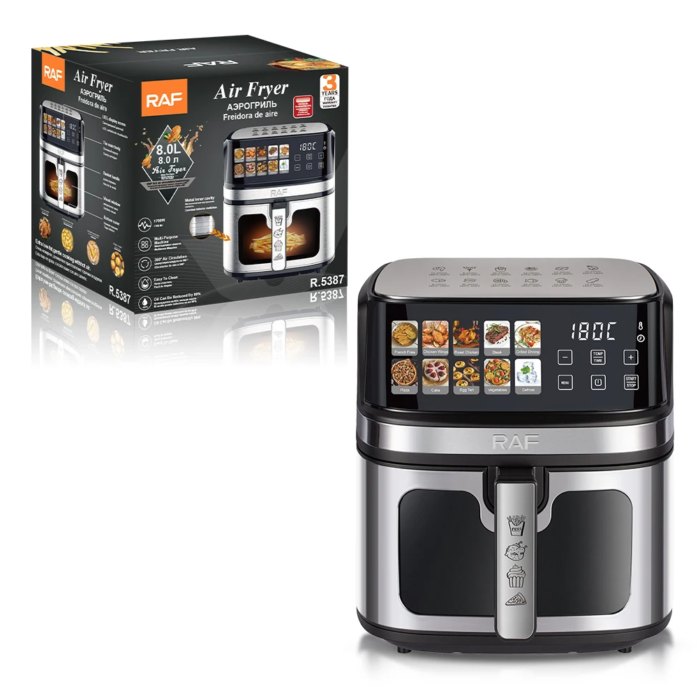 Fritadeira a Ar Multifuncional MDUG com Visor, 8L, Prata