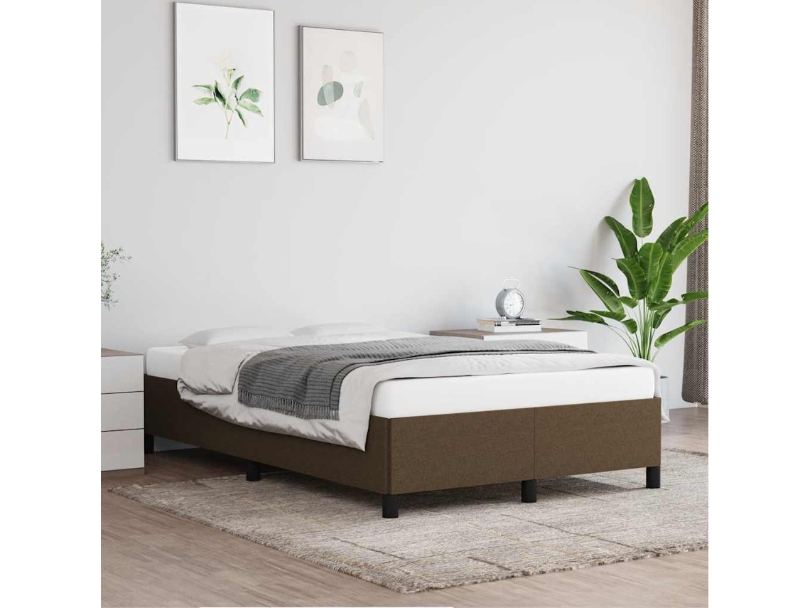 Vidaxl Estrutura De Cama Sem Colchão 120x190cm Castanho Escuro