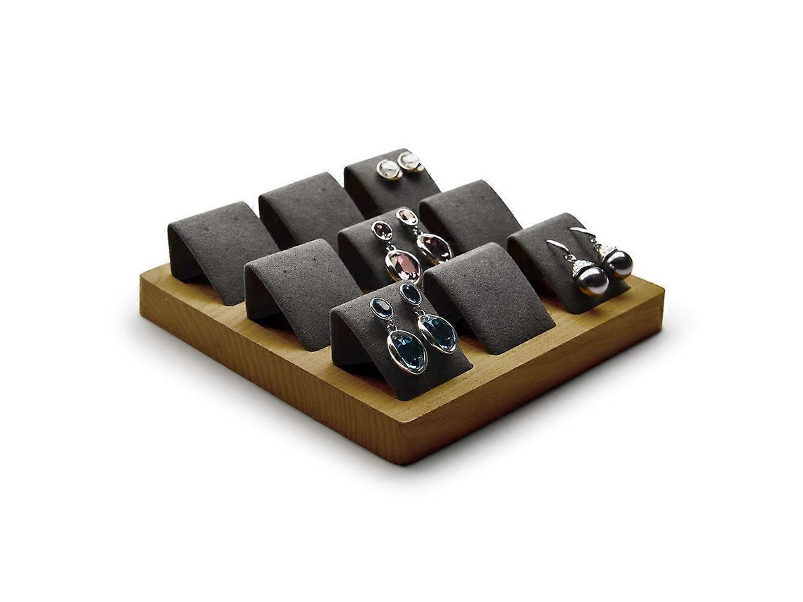 Expositor De Joias Masival Wood Earies, Suporte Para Exibição De Joias, Suporte Para Brincos Hengjian (cinza)