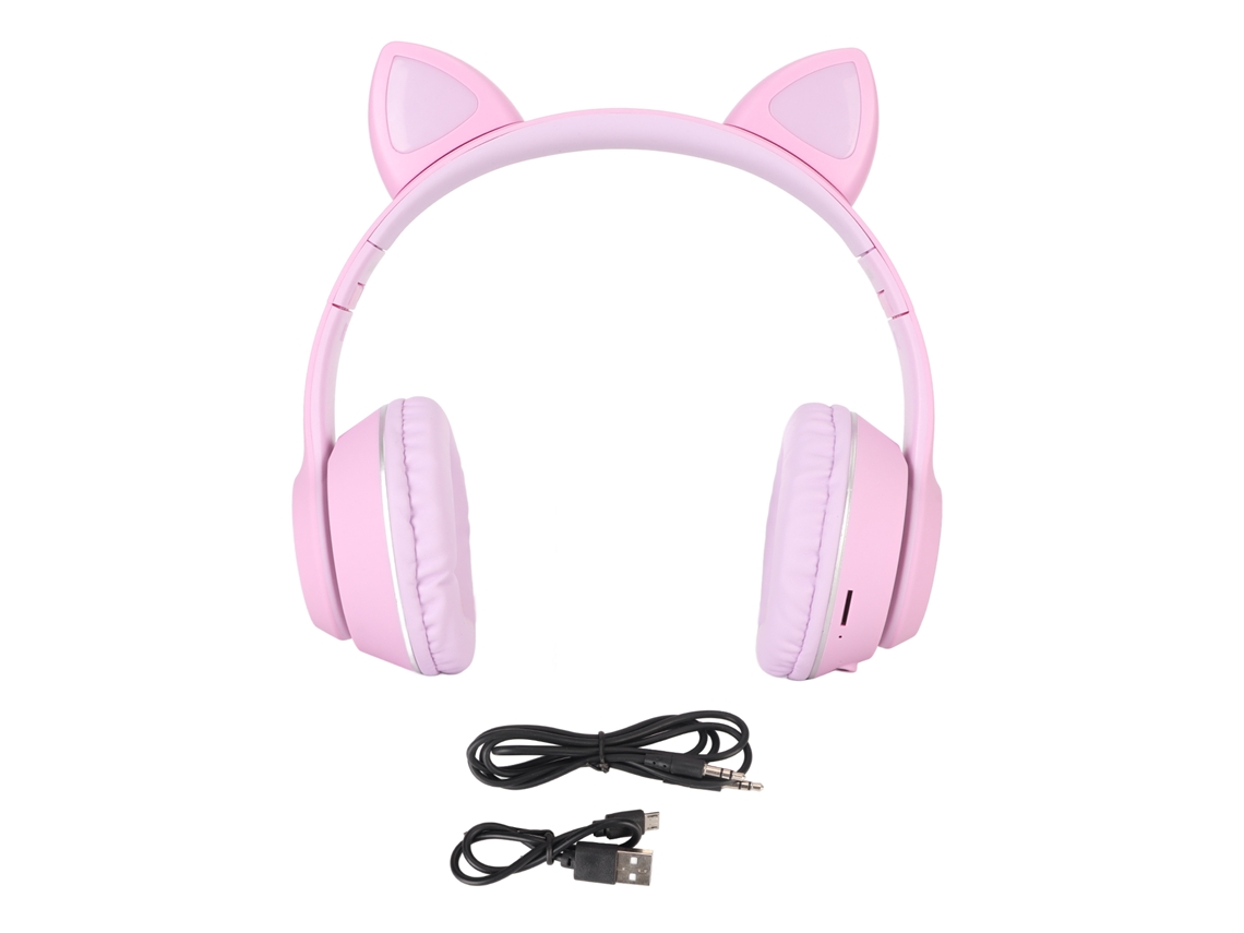 Fone de Ouvido LAXISCREED Bluetooth com Luz Led Roxo