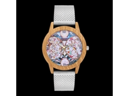 Relógio de pulso Zhoulianfa prateado com quartzo e pulseira de silicone simples para homens e mulheres.