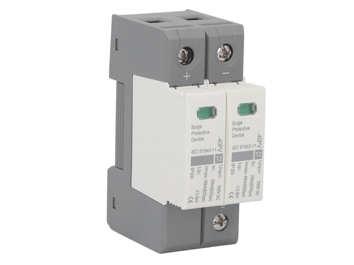 Dispositivo de Proteção Contra Surtos CC, 500VDC 20-40kA, Disjuntor de Raios