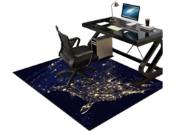 Tapete Protetor Cadeira Antiderrapante 60 X 90 Cm Piso Chão Escritório, Gamer,