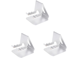 Conjunto De 3 Suportes Para Celular Com Base De Alumínio Resistente E Ângulos Ajustáveis.