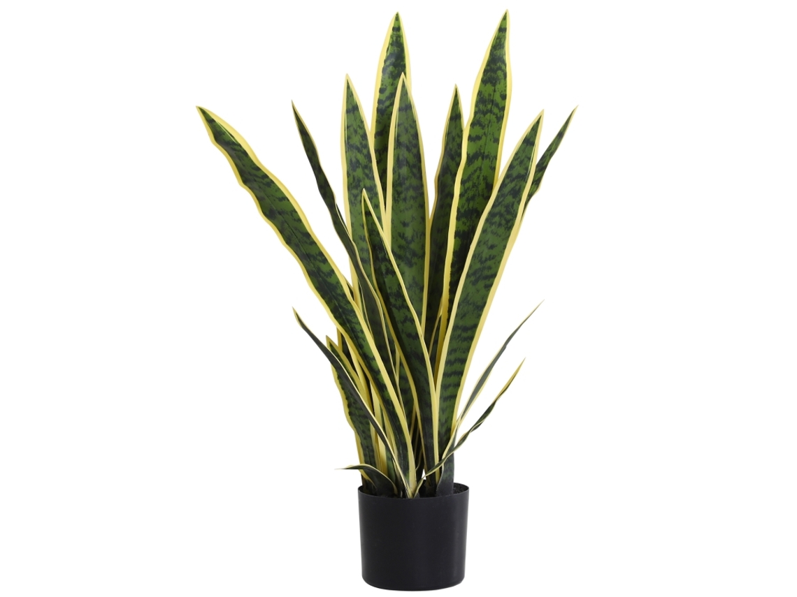 Planta Artificial Sansevieria Grande 77cm Com Vaso Decoração Sala Presente