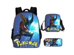 Conjunto Escolar Infantil De Três Peças Com Estampa De Fadas: Mochila + Mochila De Ombro + Estojo, Modelo A