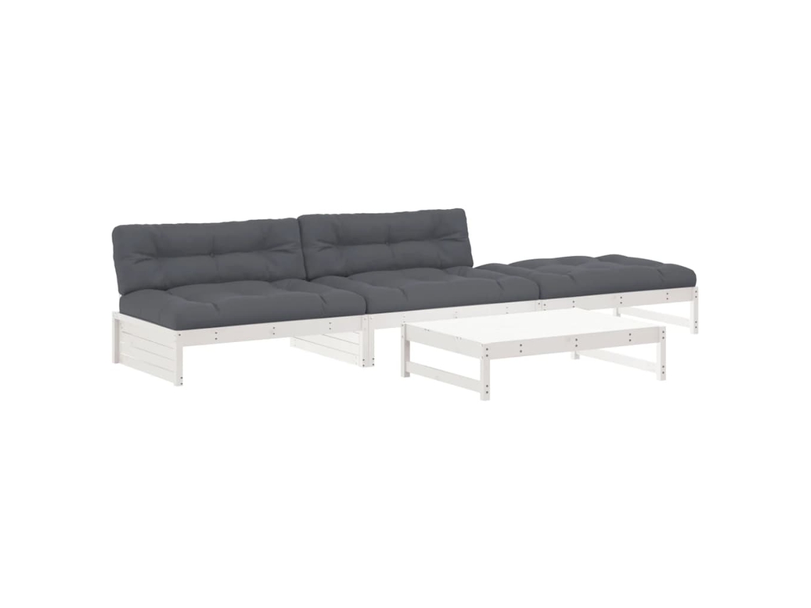 Garden Lounge Set, Garden Lounge Sets Vidaxl Branco Madeira (n/a)
