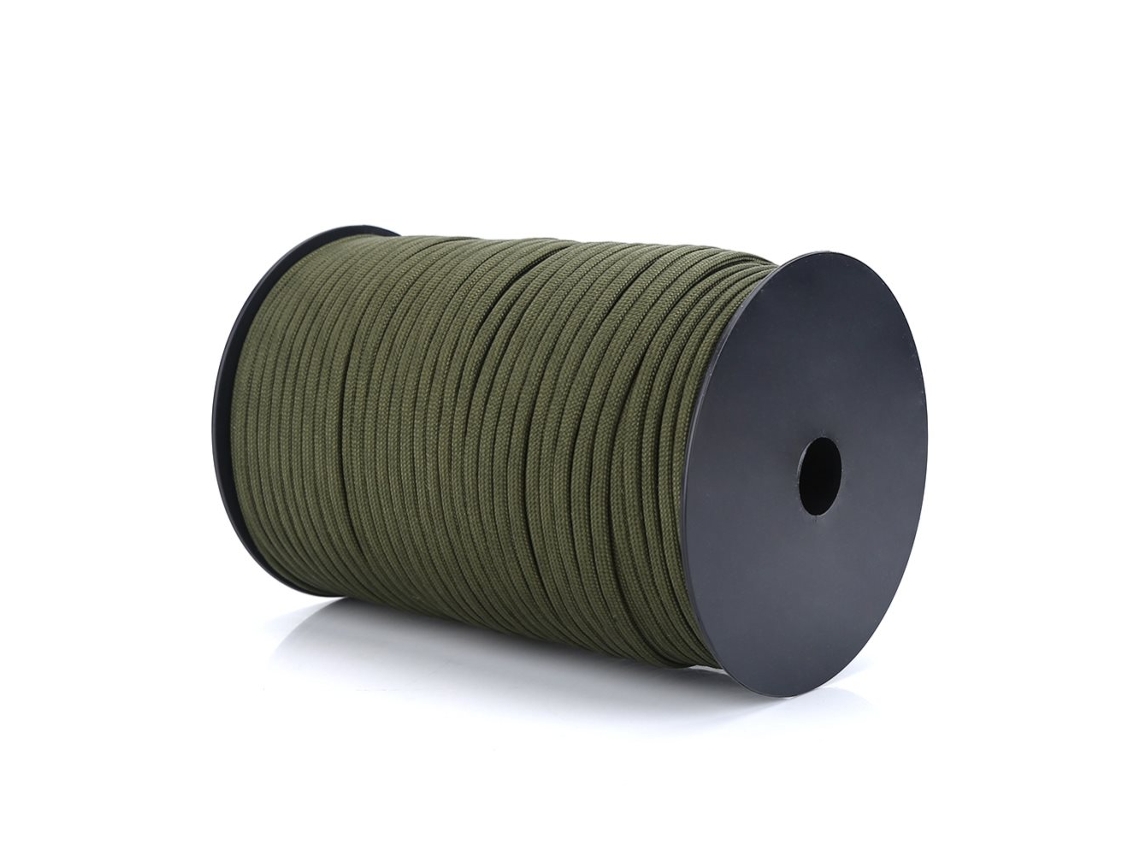 Paracord AQUAFORGE refletor núcleo 9 fios 100m (verde militar)
