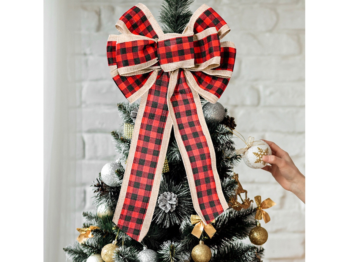 Laço De Natal (material De Tecido 40*23cm) Eoocoo