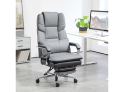 Cadeira Escritório Ergonômica Ajustável, 63x71x123-129cm, Cinza/preto