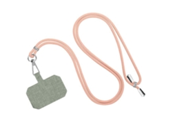 Cordão Para Smartphone - Alça Ajustável - Nylon Trançado - 90cm - Ouro Rosa