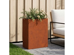 Vidaxl Vaso De Jardim Ferro Enferrujado 40 X 20 X 50 Cm Aço Corten