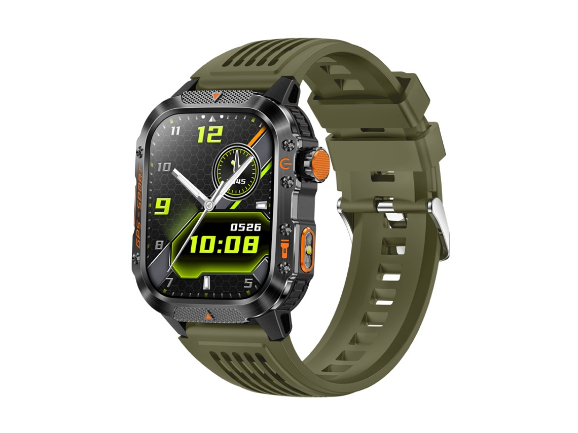 (gel Verde) Smartwatch Com Gps, Monitoramento De Frequência Cardíaca E Pulseira Bluetooth À Prova D'água