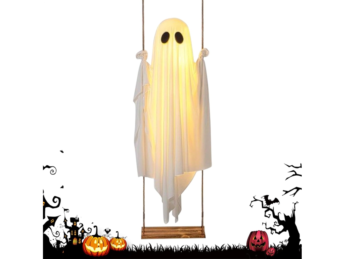 Decorações De Fantasma Para O Halloween | Fantasma Assustador Com Luz | Decorações Para Festa De Hal Gokoco