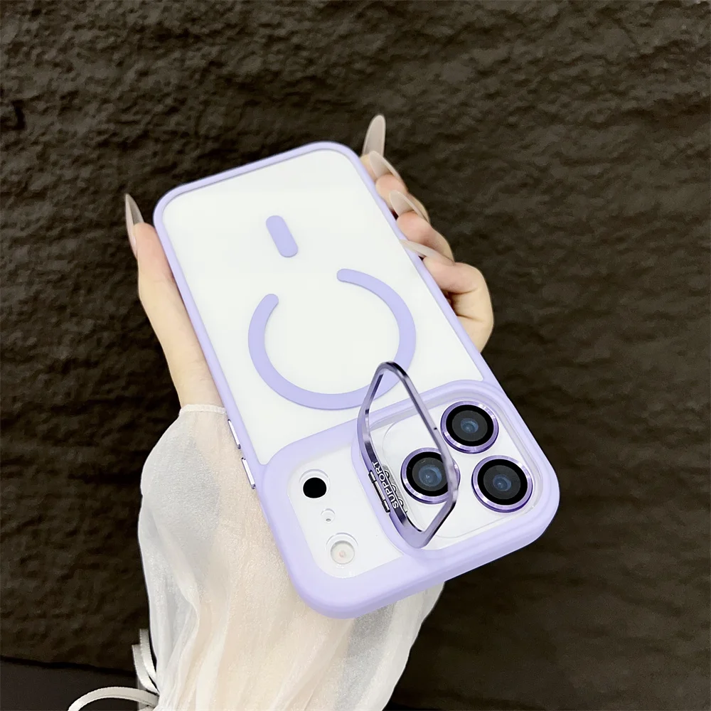 Capa Para Iphone 14 Com Suporte Magnético Magsafe E Anel De Fixação, Compatível Com Carregamento Sem Fio.