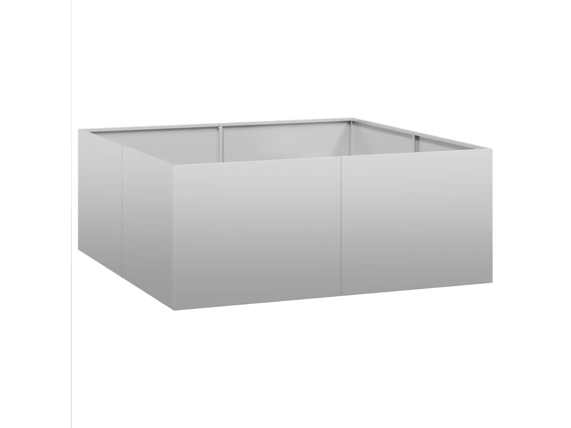 Planter, Planters Vidaxl Prateado Aço (100 X 100 X 40 Cm)