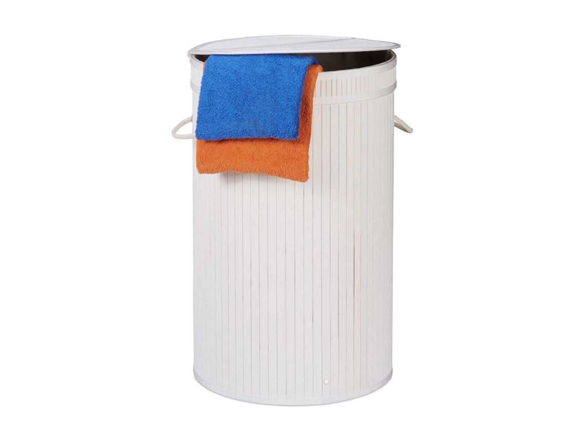 Cesto De Roupa De Bambu Com Tampa