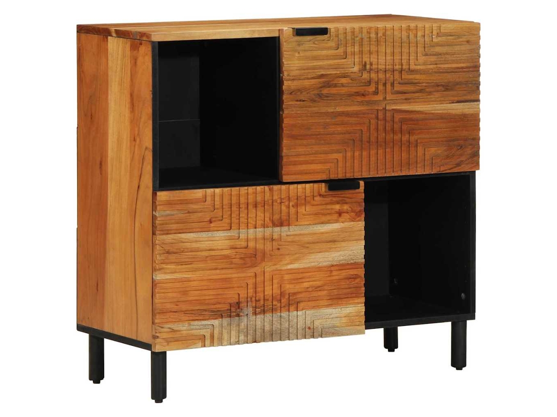 Vidaxl Buffet Castanho 80 X 33 X 75 Cm Madeira De Manga Maciça