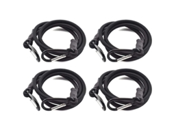 Cordas elásticas com ganchos, 4 peças pretas de 1m, para bagagem, moto, bicicleta e tendas S/MARCA